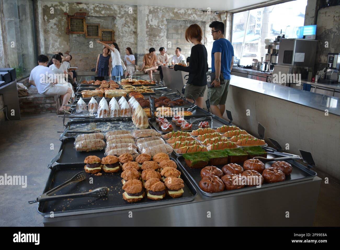 Cakes and customers at the trendy Onion cafe in Seongsu (Seongsudon