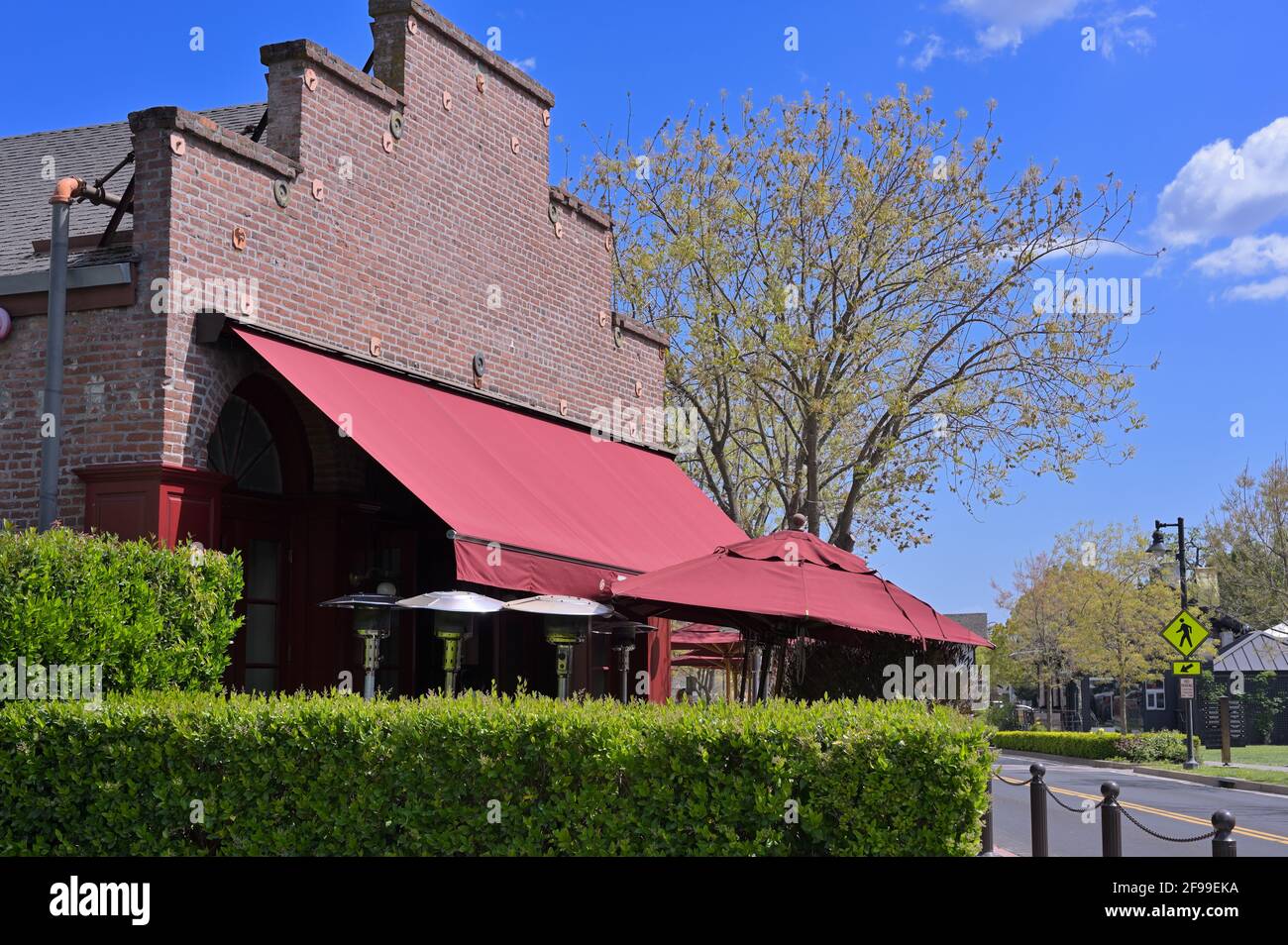 The famous Bouchon Bistro restaurant by Thomas Keller, Yountville CA Stock Photo Alamy