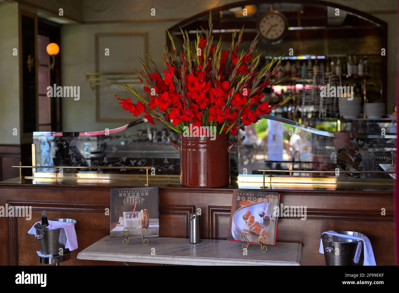 The famous Bouchon Bistro restaurant by Thomas Keller, Yountville CA Stock Photo Alamy