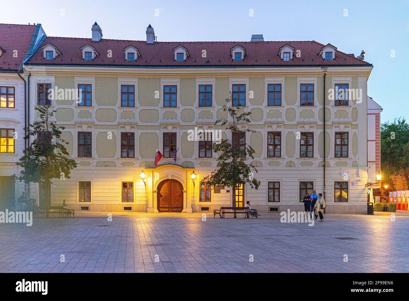Main square in Bratislava, Slovakia Stock Photo