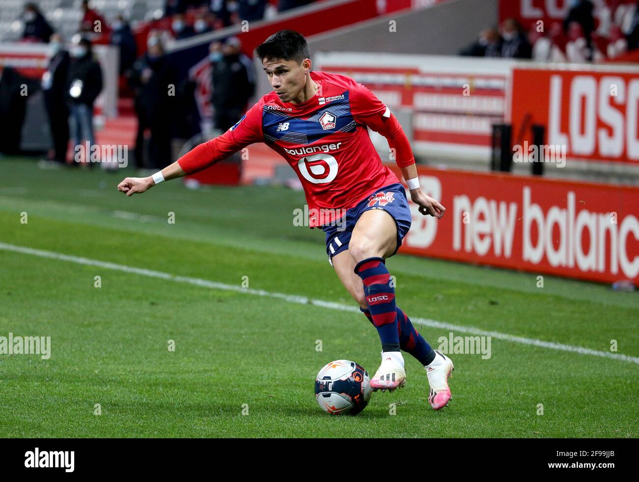 Luiz Araujo of Lille during the French championship Ligue 1 football match  between LOSC and Montpellier HSC on April 16, 2021 at Pierre Mauroy stadium  in Villeneuve-d'Ascq near Lille, France - Photo