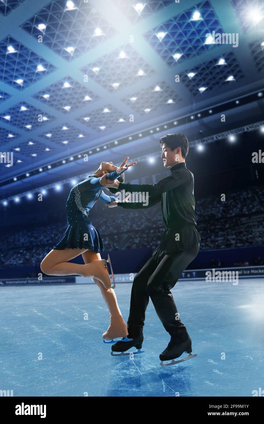 Pairs figure skating Stock Photo Alamy