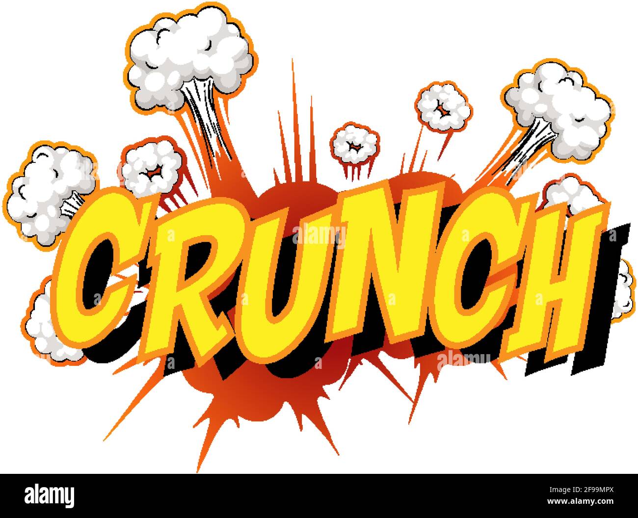 Big Crunch Text Comic speech bubble with crunch text illustration Stock Vector Image ...