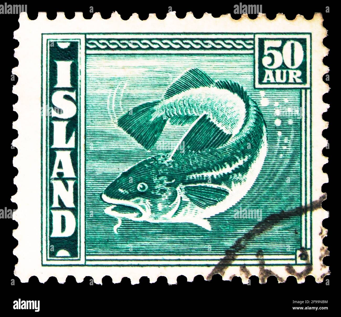 MOSCOW, RUSSIA - NOVEMBER 4, 2019: Postage stamp printed in Iceland ...