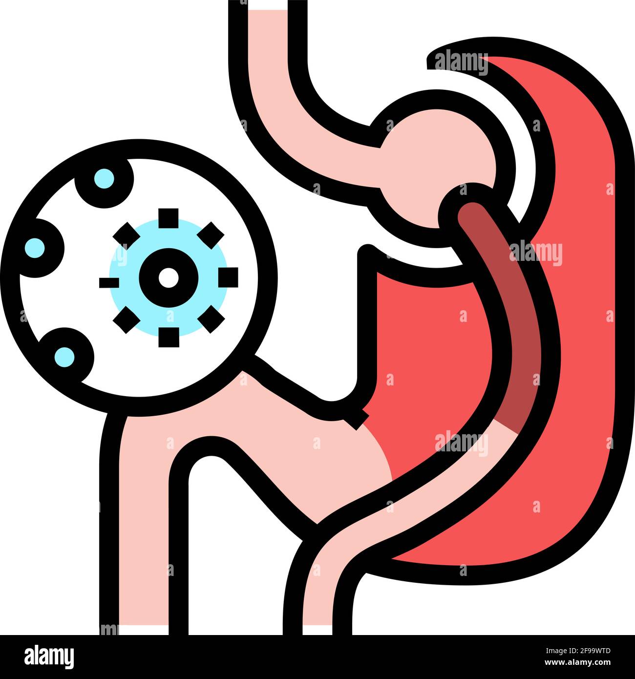 infection bariatric color icon vector illustration Stock Vector