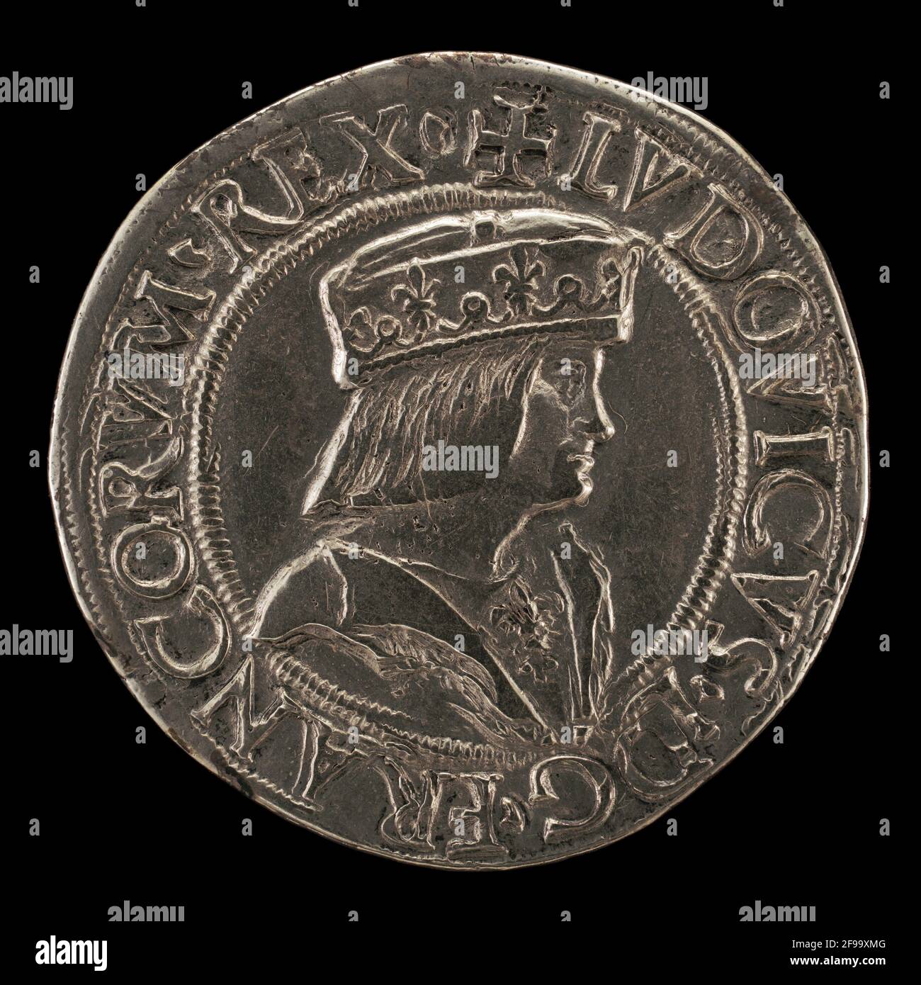 Louis XII, 1462-1515, King of France 1498, as Duke of Milan 1500-1513 [obverse], 16th century. Stock Photo