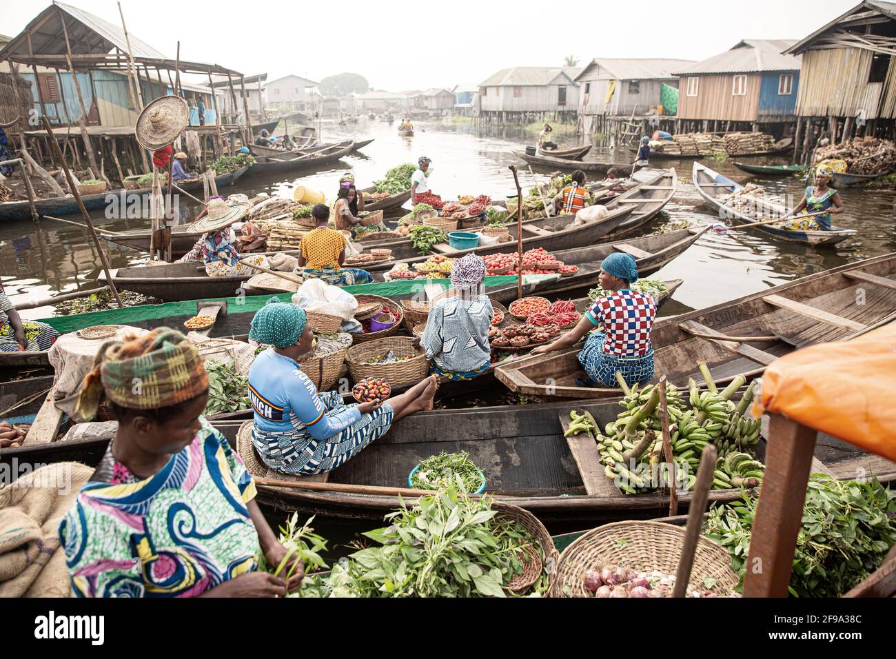 Ganvie Lake Village, Benin, West Africa Stock Photo - Alamy