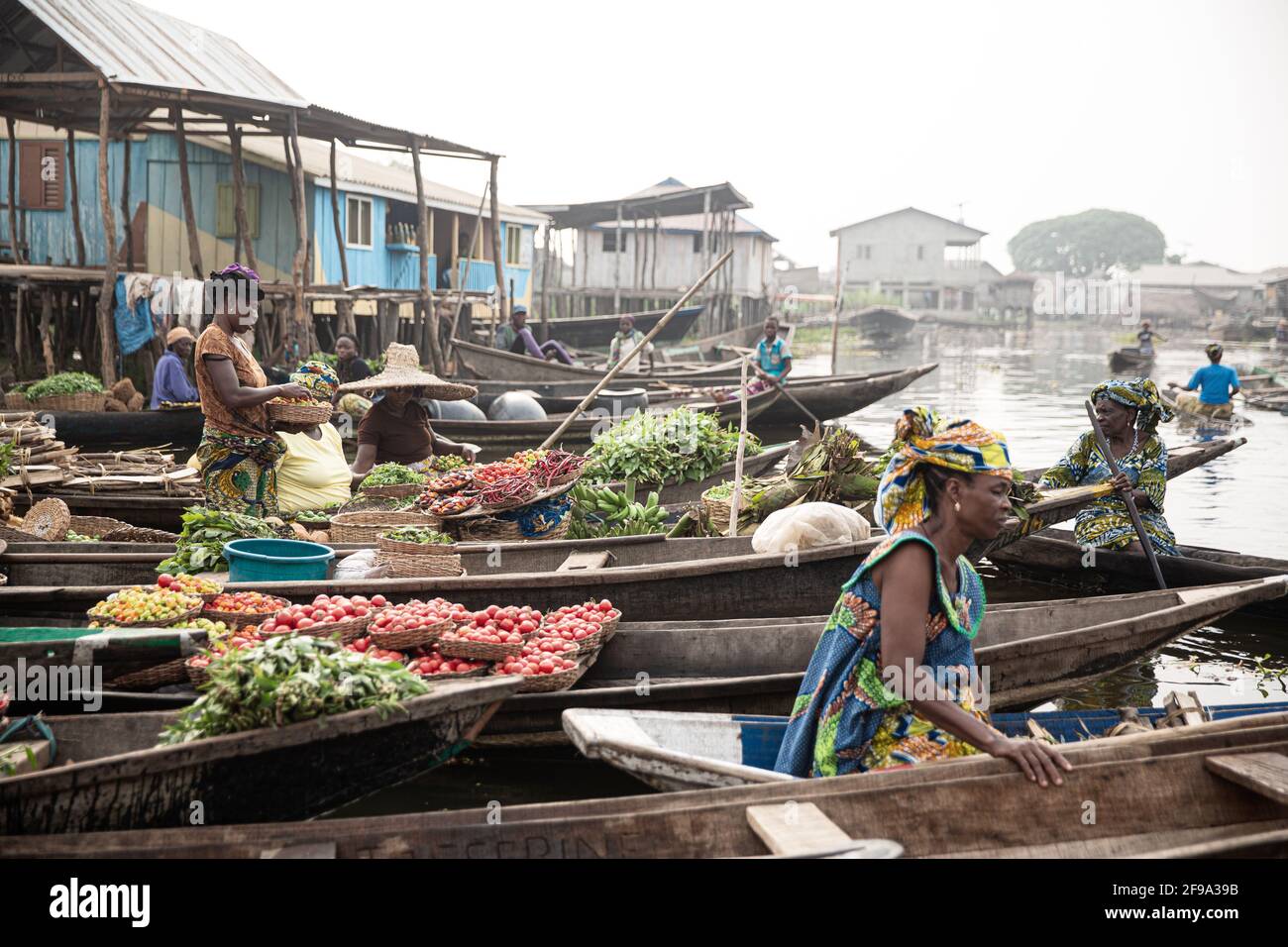 Ganvie Lake Village, Benin, West Africa Stock Photo - Alamy