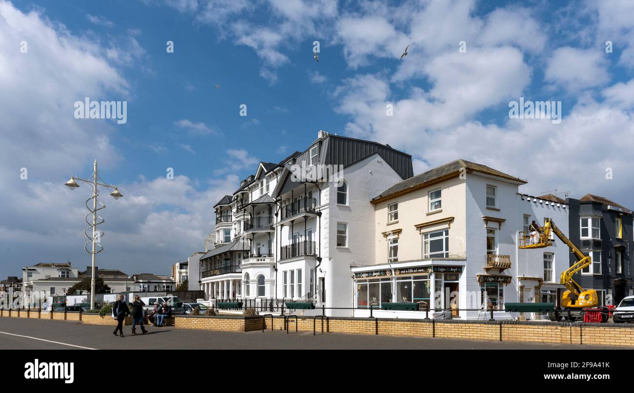 Homes on The Esplanade, Bognor Regis, West Sussex, England, UK Stock