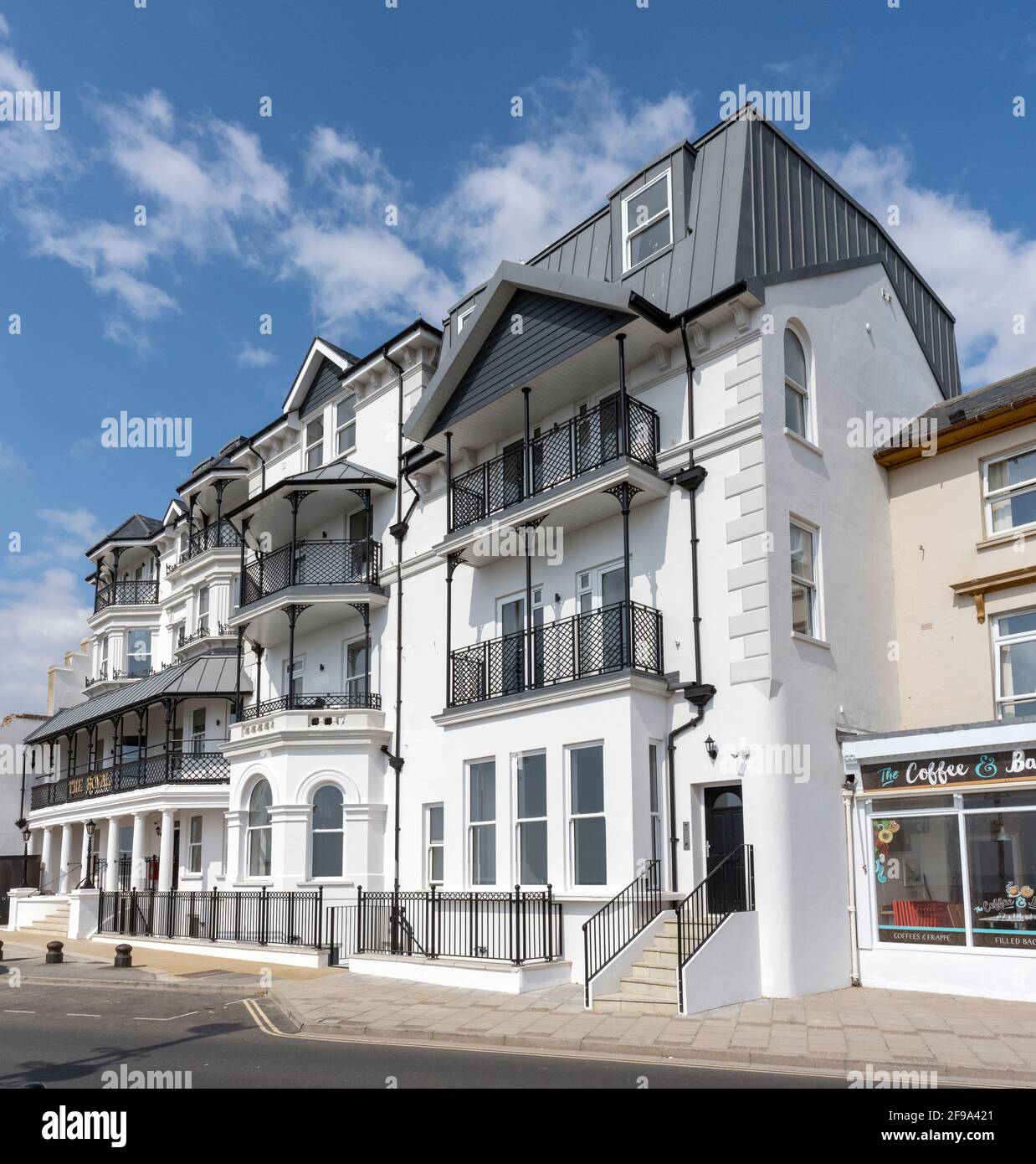 Homes on The Esplanade, Bognor Regis, West Sussex, England, UK Stock