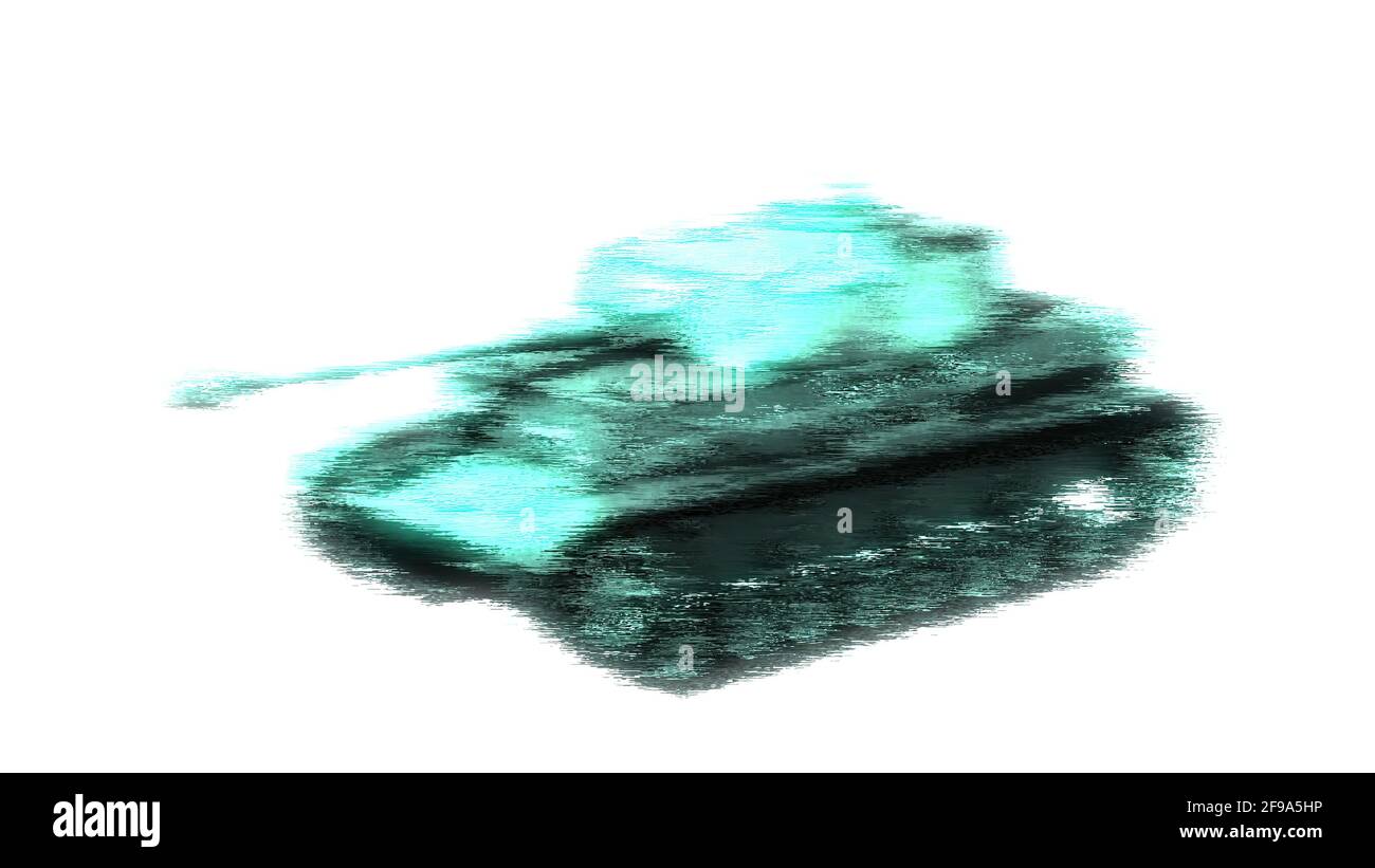3D illustration - Military Tank Firing  on White Background Stock Photo