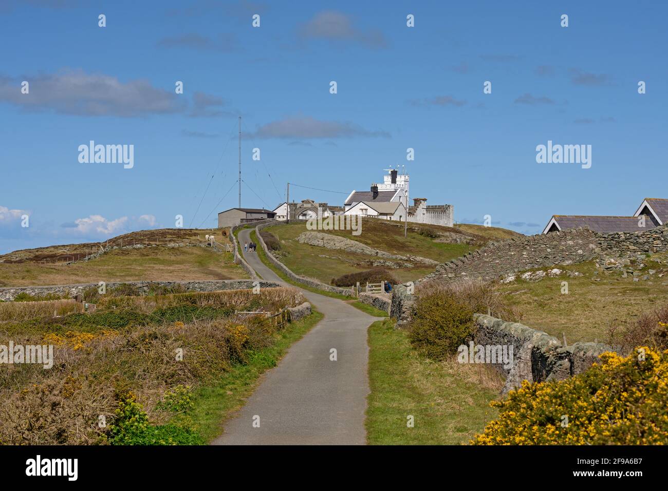 Point Lynas Lighthouse, Llaneilian, Anglesey, Uk. Stock Photo
