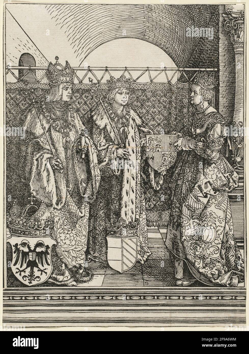 The Betrothal of Philip the Fair with Joan of Castile, 1515. Stock Photo