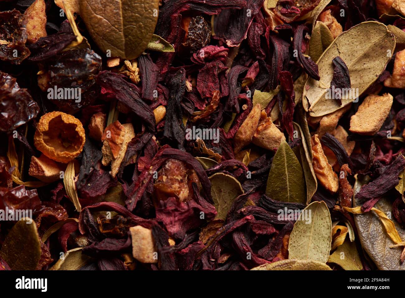 Hibiscus tea texture as a background. Stock Photo