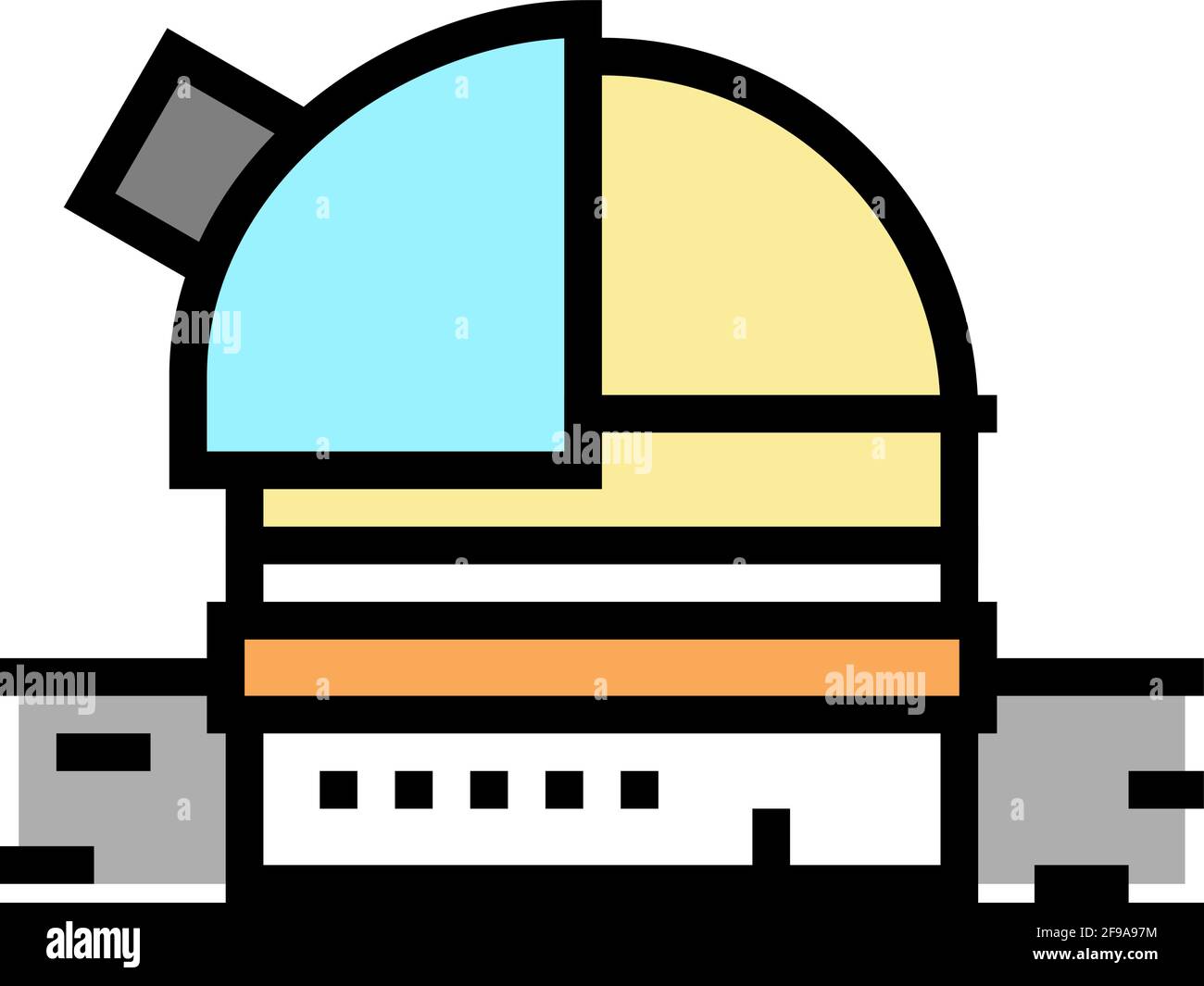 observatory planetarium color icon vector illustration Stock Vector ...