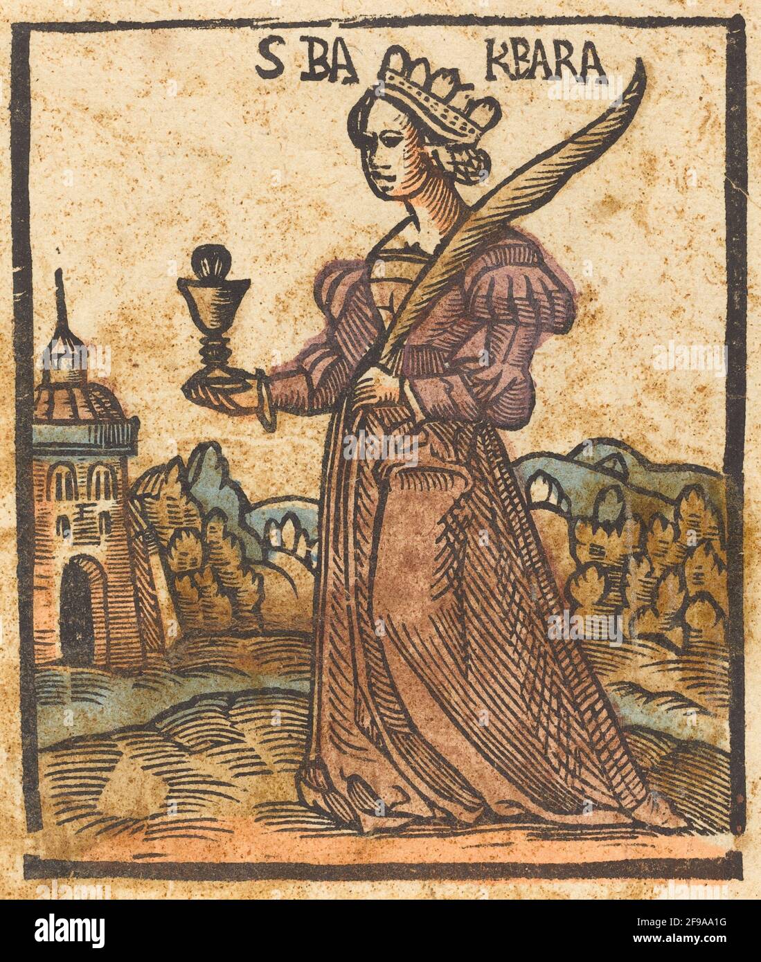 Saint Barbara, c. 1500 Stock Photo Alamy