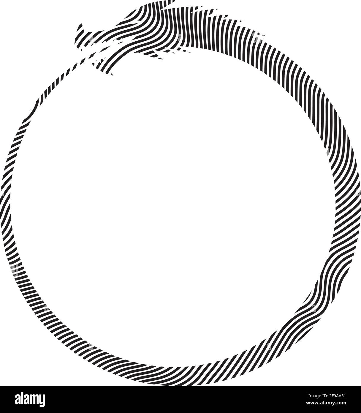 Ouroboros Infinity Symbol - black on white Stock Vector