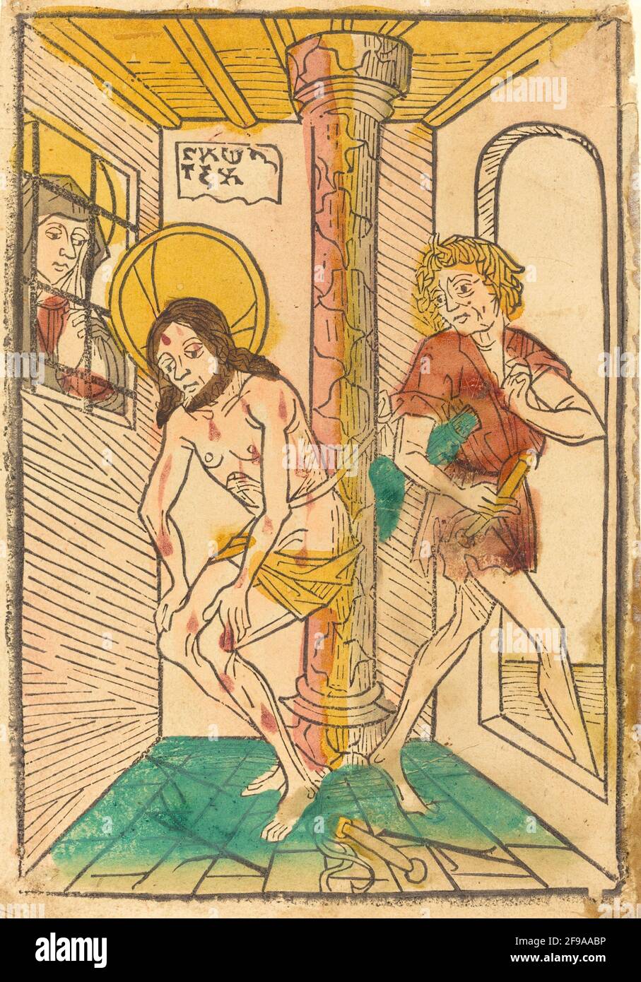 The Flagellation in the Presence of Mary, 1465/1475. Stock Photo
