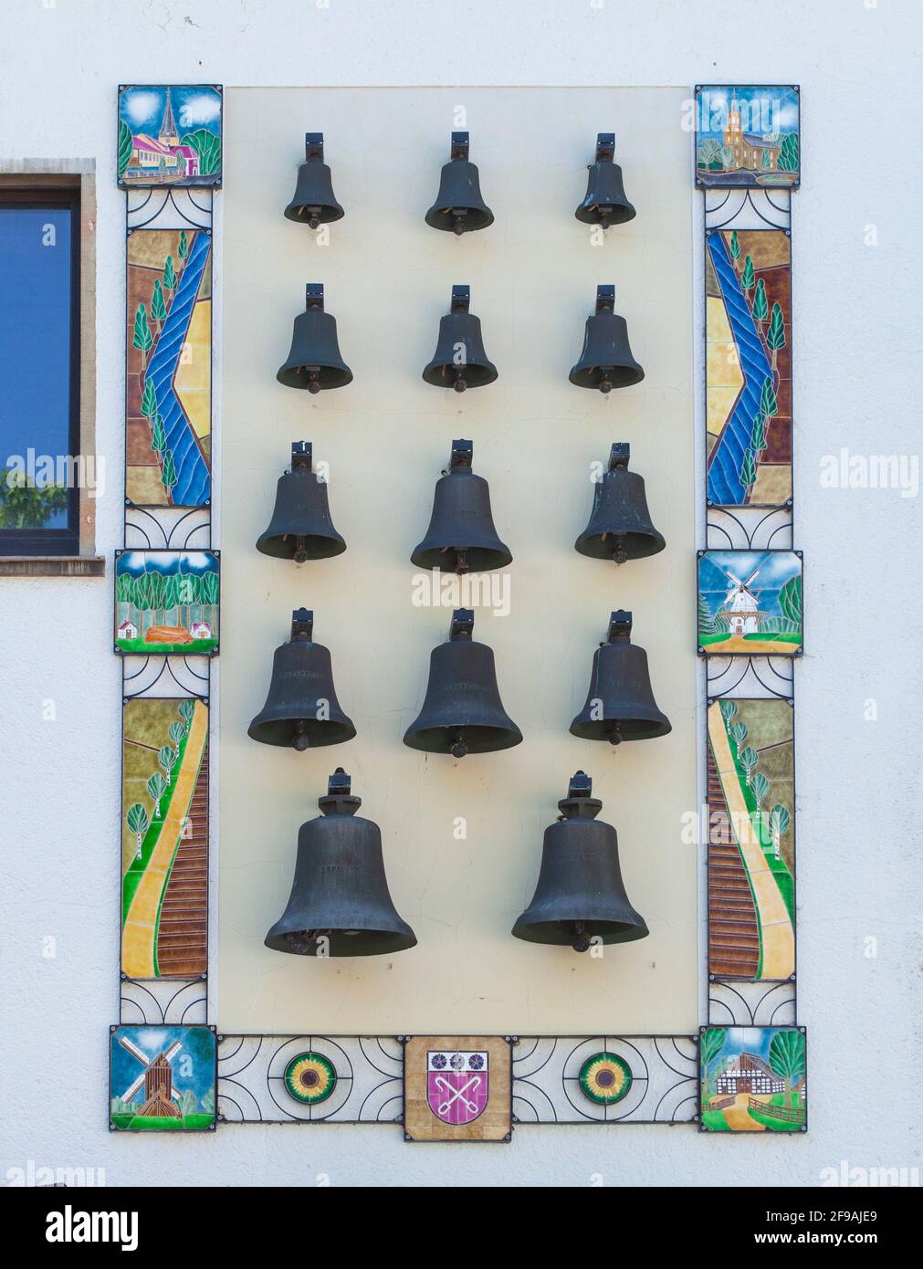 Glockenspiel, Rahden, East Westphalia-Lippe, North Rhine-Westphalia, Germany, Europe Stock Photo