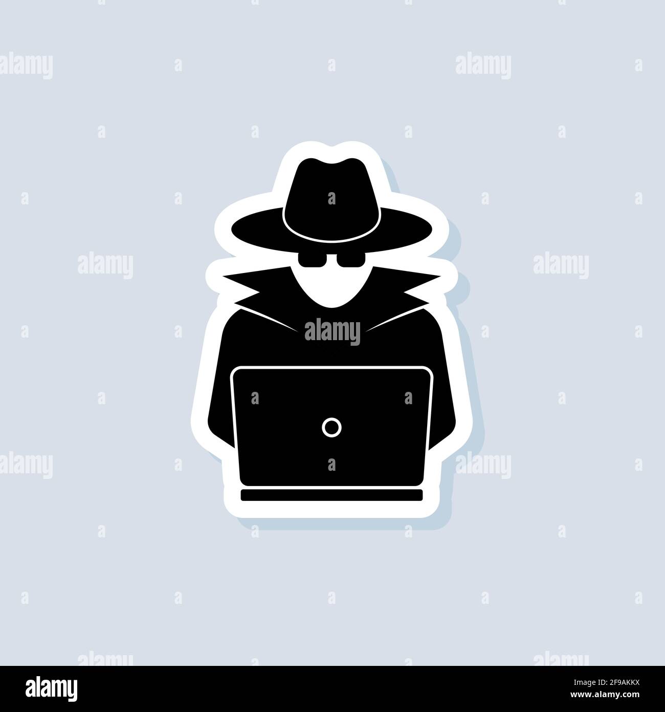 Incognito sticker. Incognito logo. Browse in private. Spy agent, secret agent, hacker. Vector on isolated background. EPS 10. Stock Vector