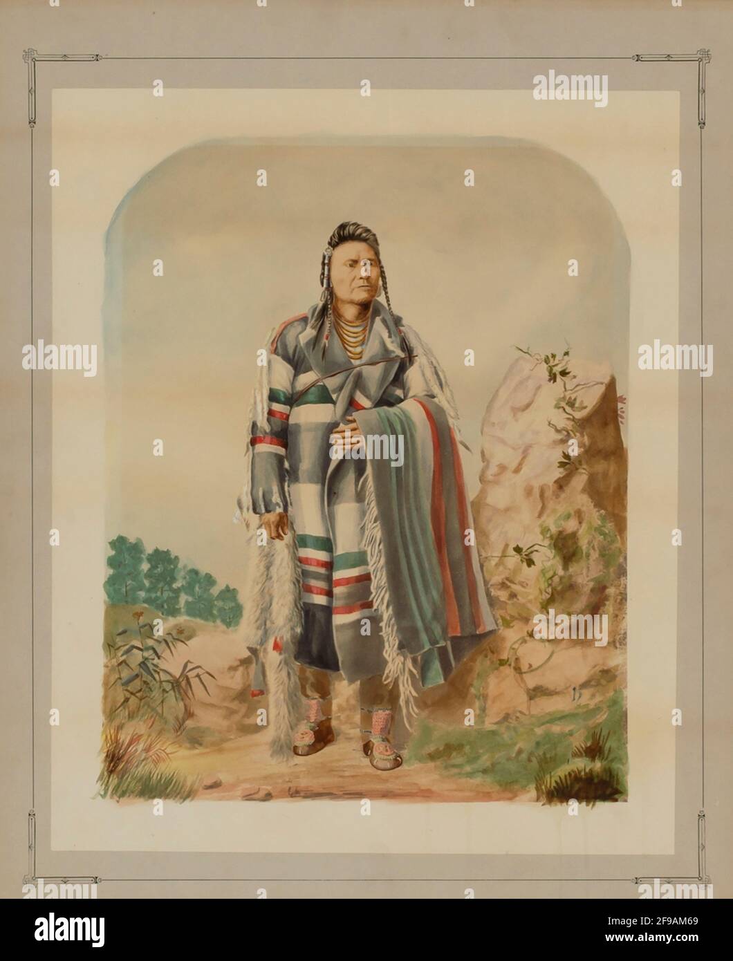 Chief Joseph of the Nez Perce, ca. 1880. Stock Photo