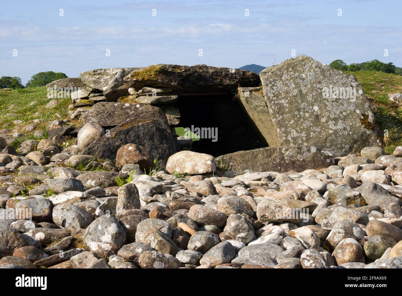 Prehistoric cairn at Nether Largie, Mid Argyll, Scotlan Stock Photo