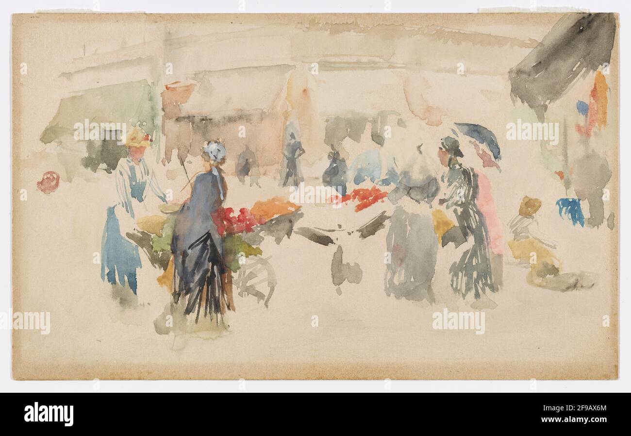 Flower Market Dieppe, 1885 Stock Photo Alamy