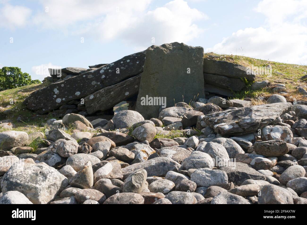 Prehistoric cairn at Nether Largie, Mid Argyll, Scotlan Stock Photo