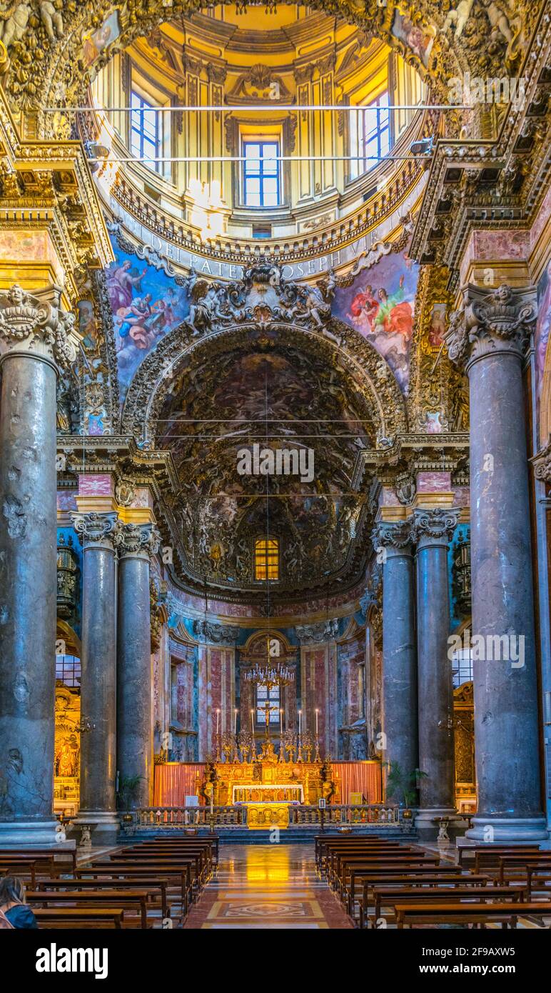 PALERMO, ITALY, APRIL 23, 2017: Interior of the cathedral in Palermo ...