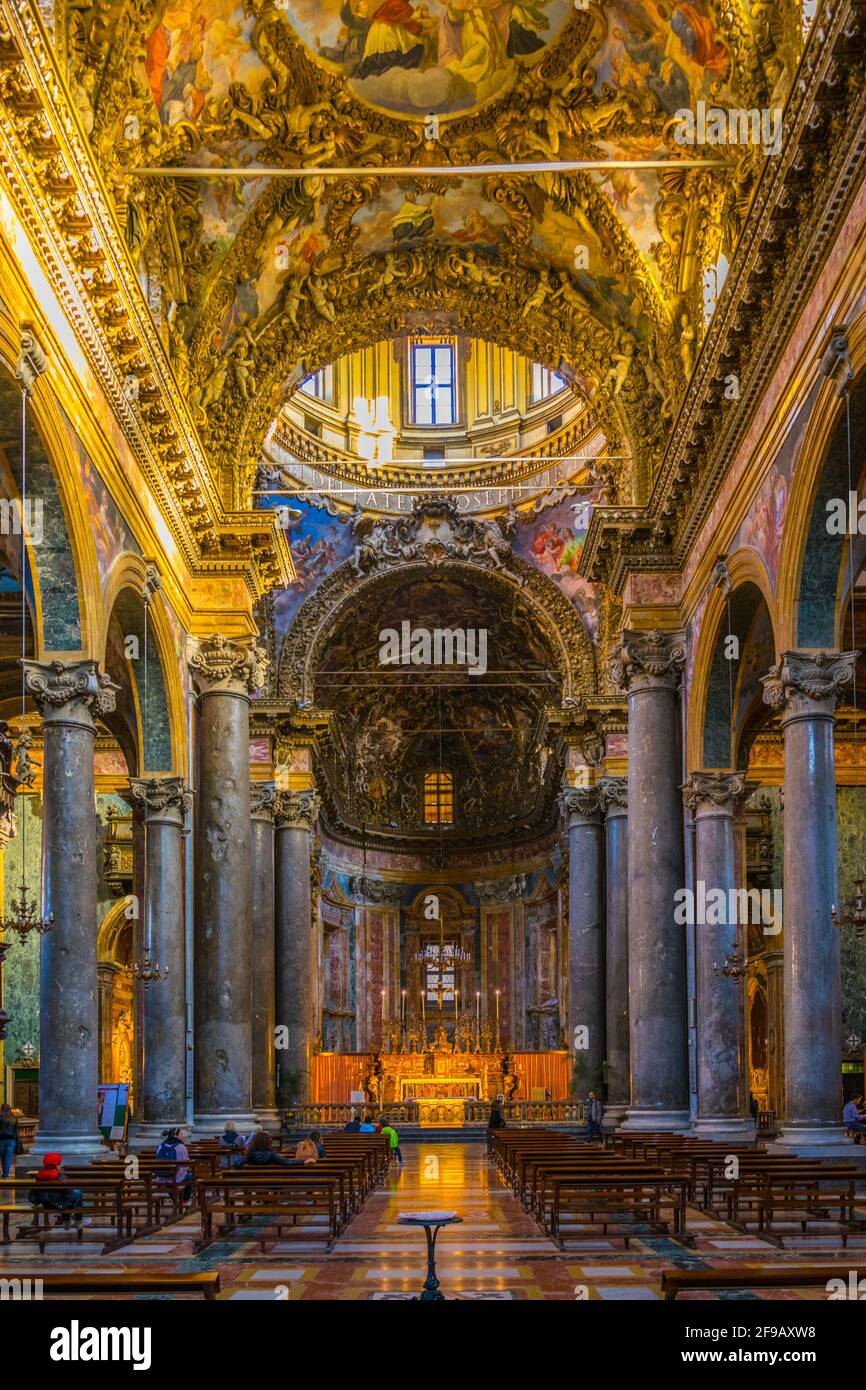 PALERMO, ITALY, APRIL 23, 2017: Interior of the cathedral in Palermo ...