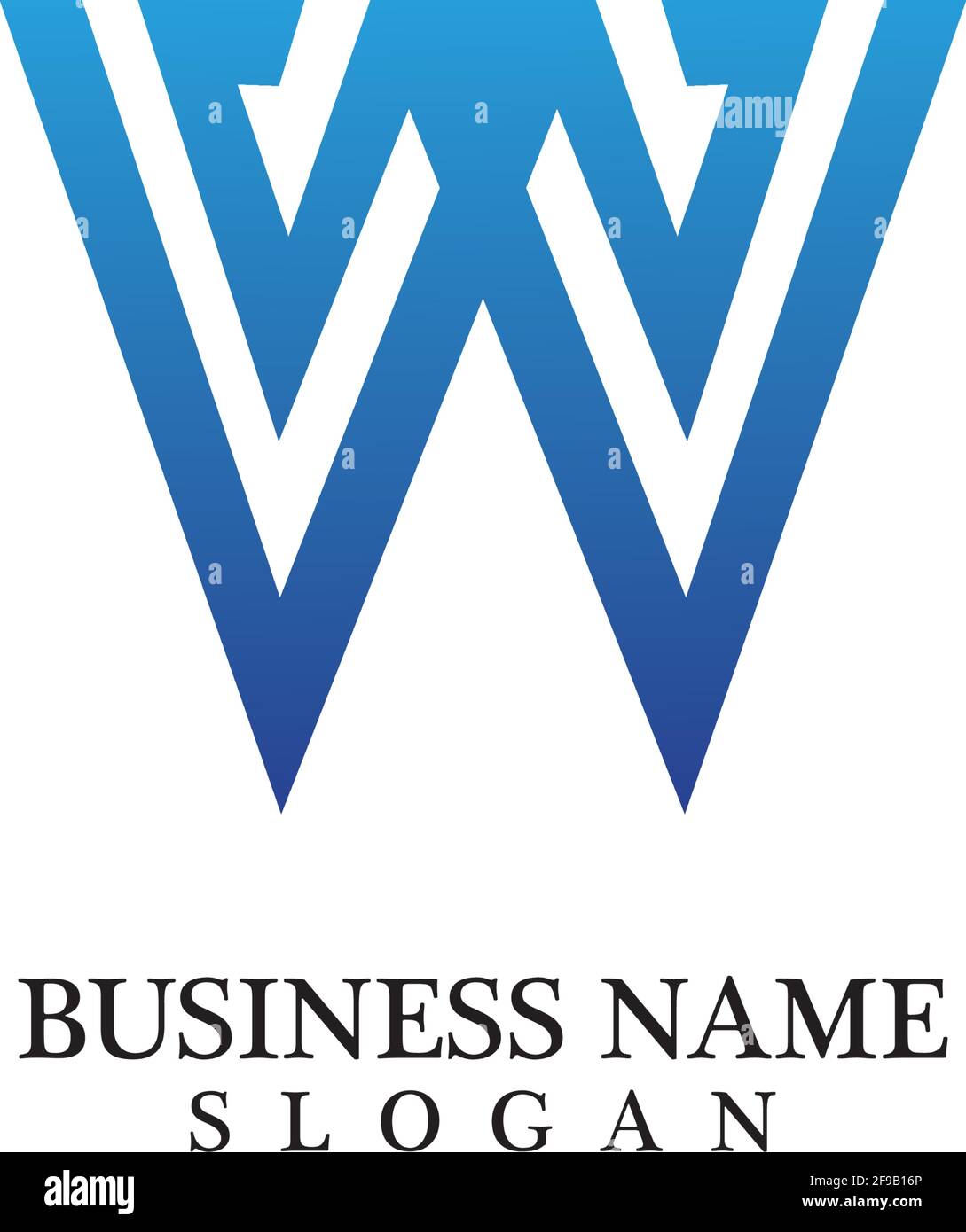 W Letter Logo Business Template Vector icon Stock Vector Image & Art ...