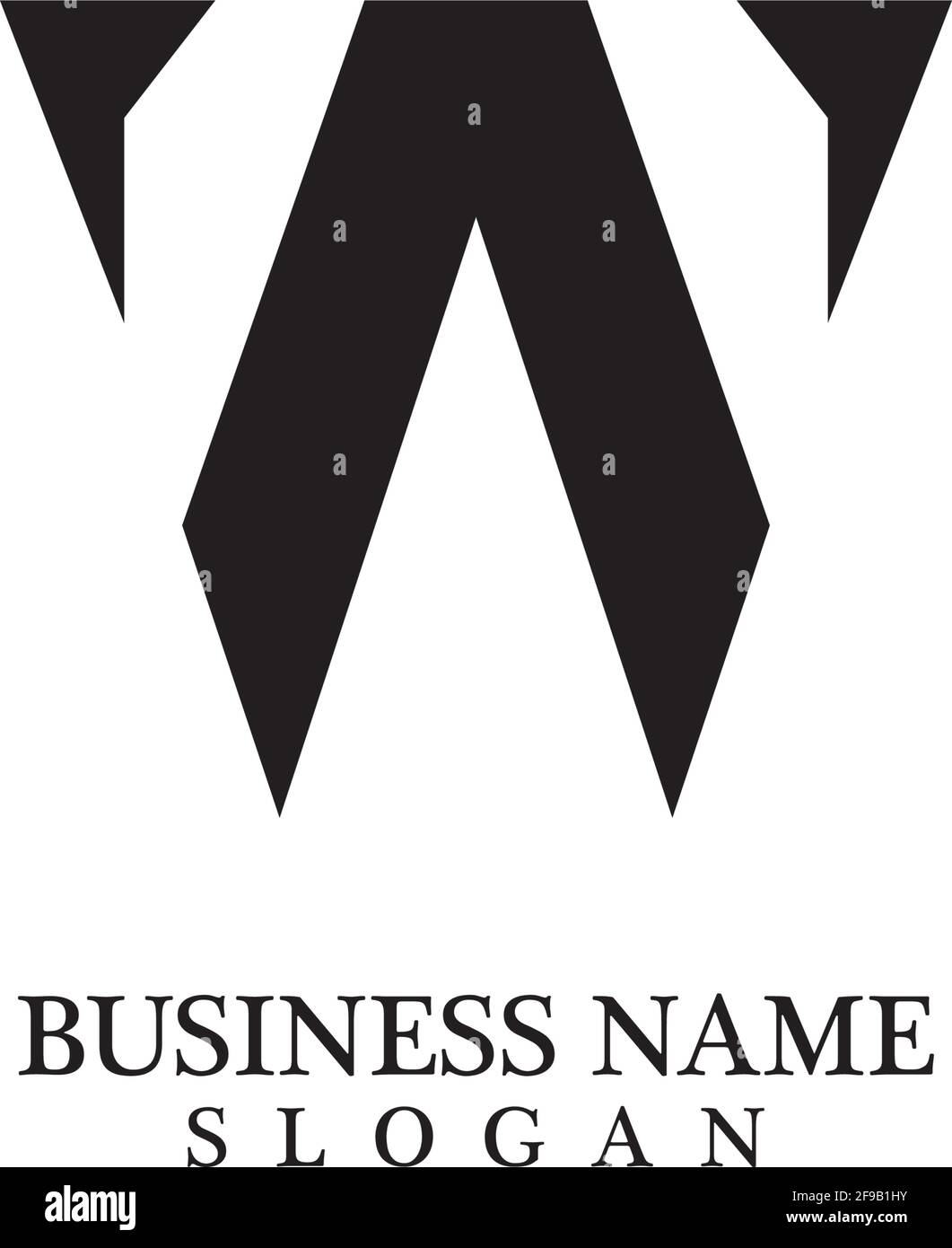 Letter w arrow logo Black and White Stock Photos & Images - Alamy