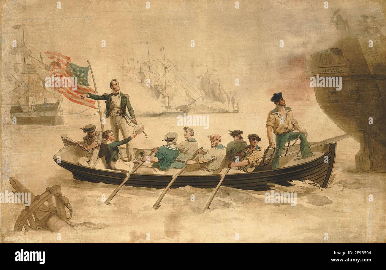 Perry Transferring His Flag to the Niagara, late 19th century. Stock Photo