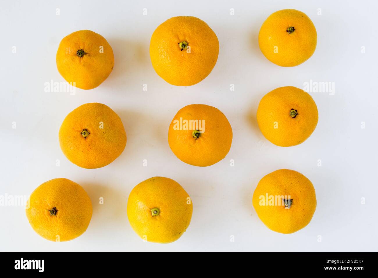Top view of clementines isolated on a white background Stock Photo Alamy