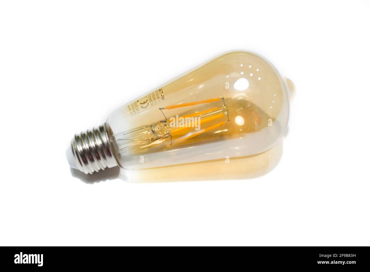 Electric diode light bulb, isolated on white studio background Stock
