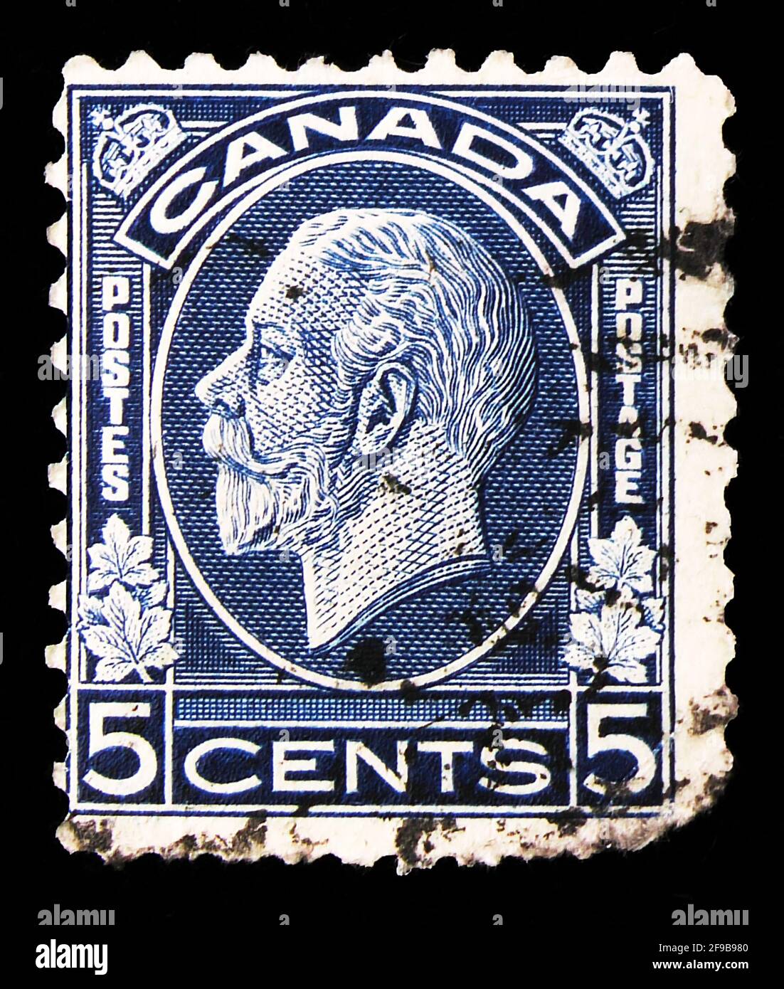Moscow Russia September 24 19 Postage Stamp Printed In Canada Shows King George V 5 Canadian Cent Medallion Issue Serie Circa 1932 Stock Photo Alamy