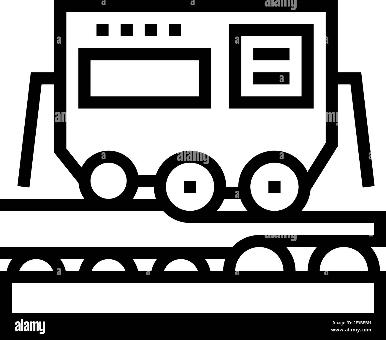 transportation aluminium production line icon vector illustration Stock ...