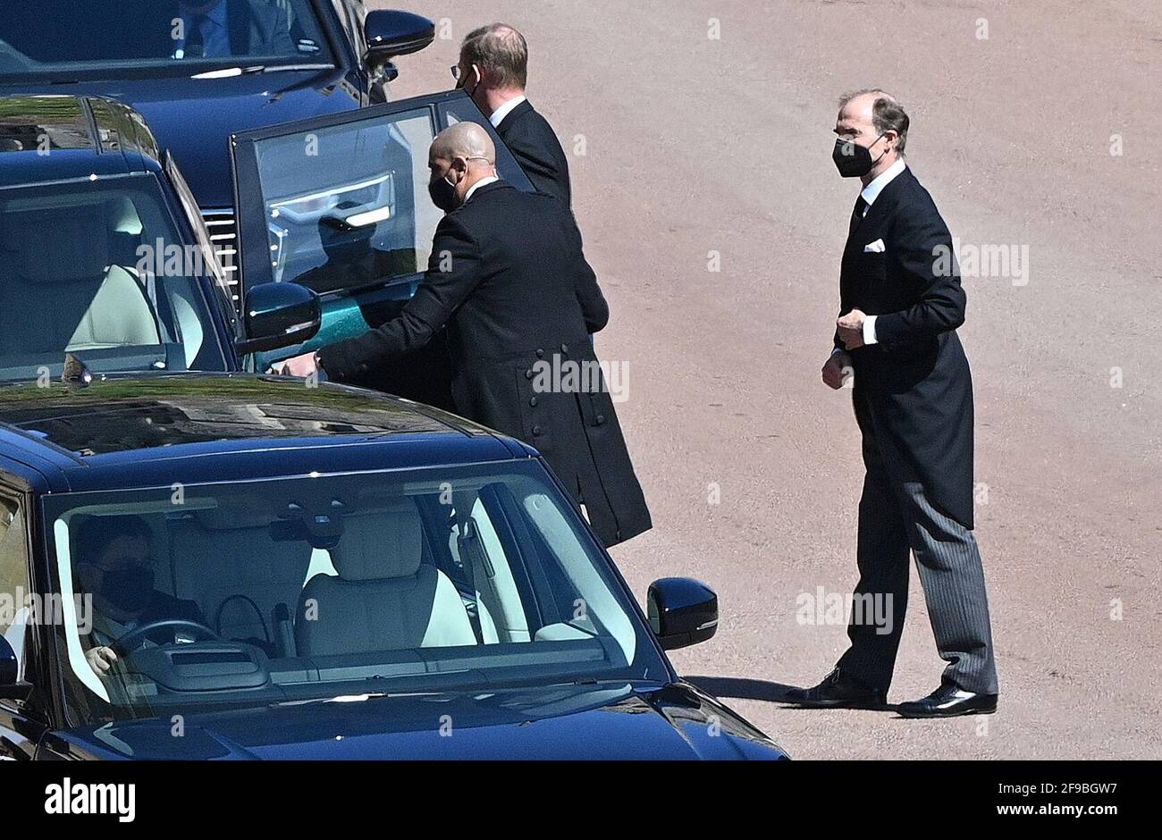 Prince Donatus, Landgrave of Hesse arriving outside St George's Chapel, Windsor Castle, Berkshire, ahead of the funeral of the Duke of Edinburgh. Picture date: Saturday April 17, 2021. Stock Photo