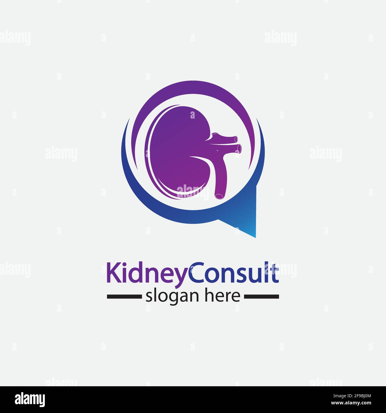 Kidney Consult logo designs concept vector, Kidney Healthcare logo template,Urology logo vector template. Stock Vector