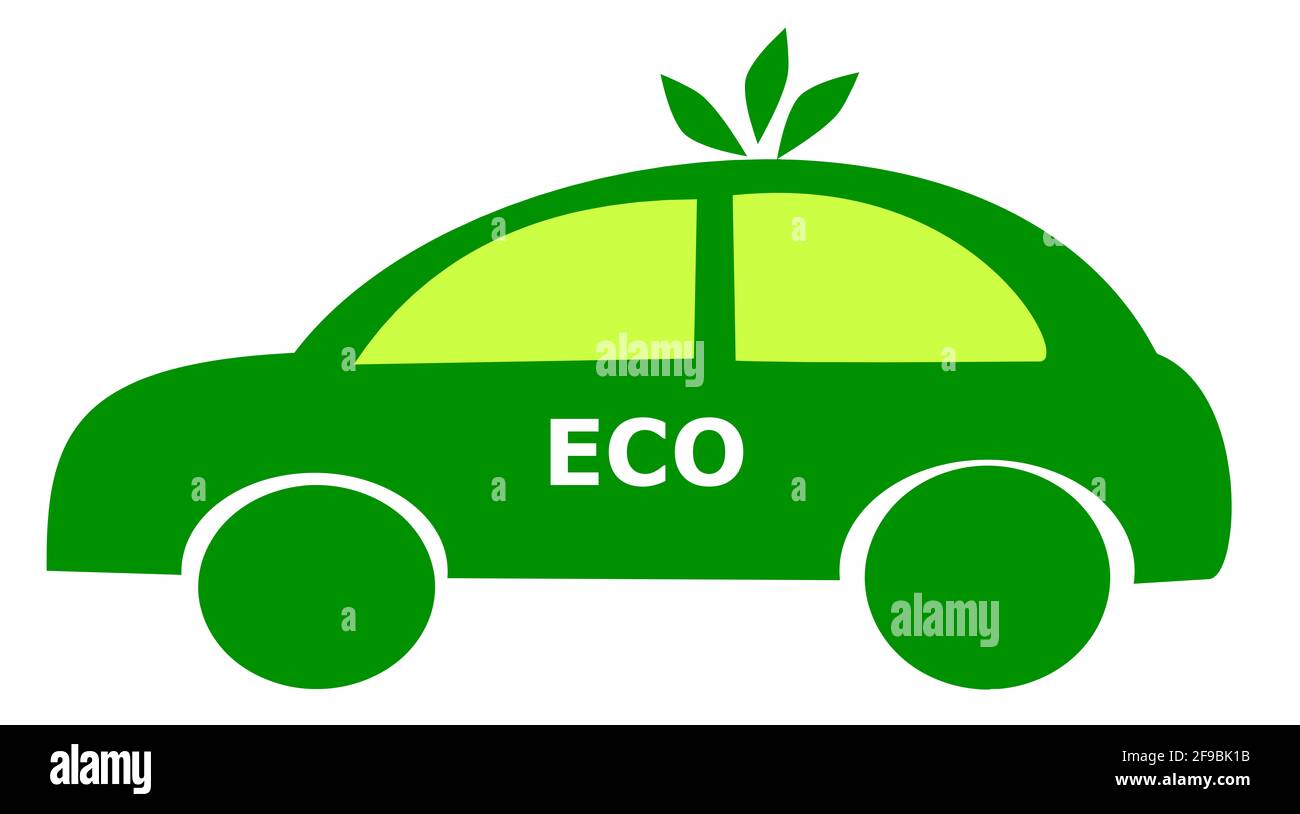 vehicle electric car eco nature conservation transport illustration