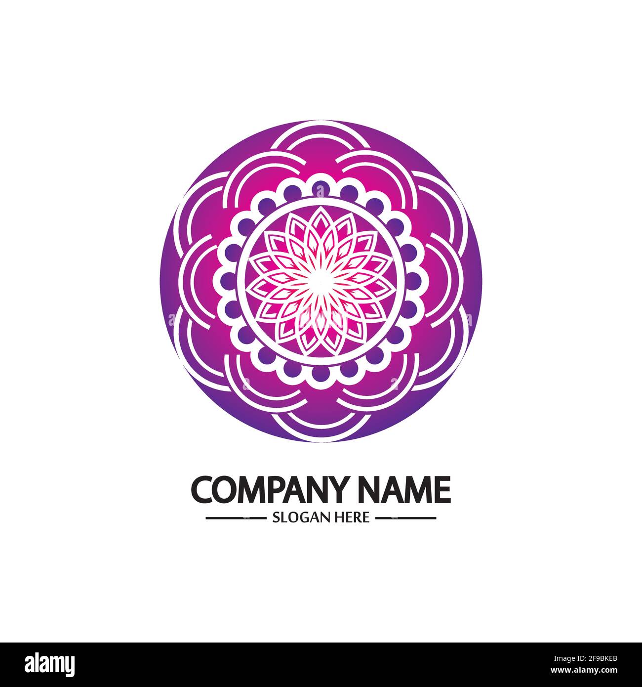 Flower logo. The circular logo. Logo of the flower. Stylized flower