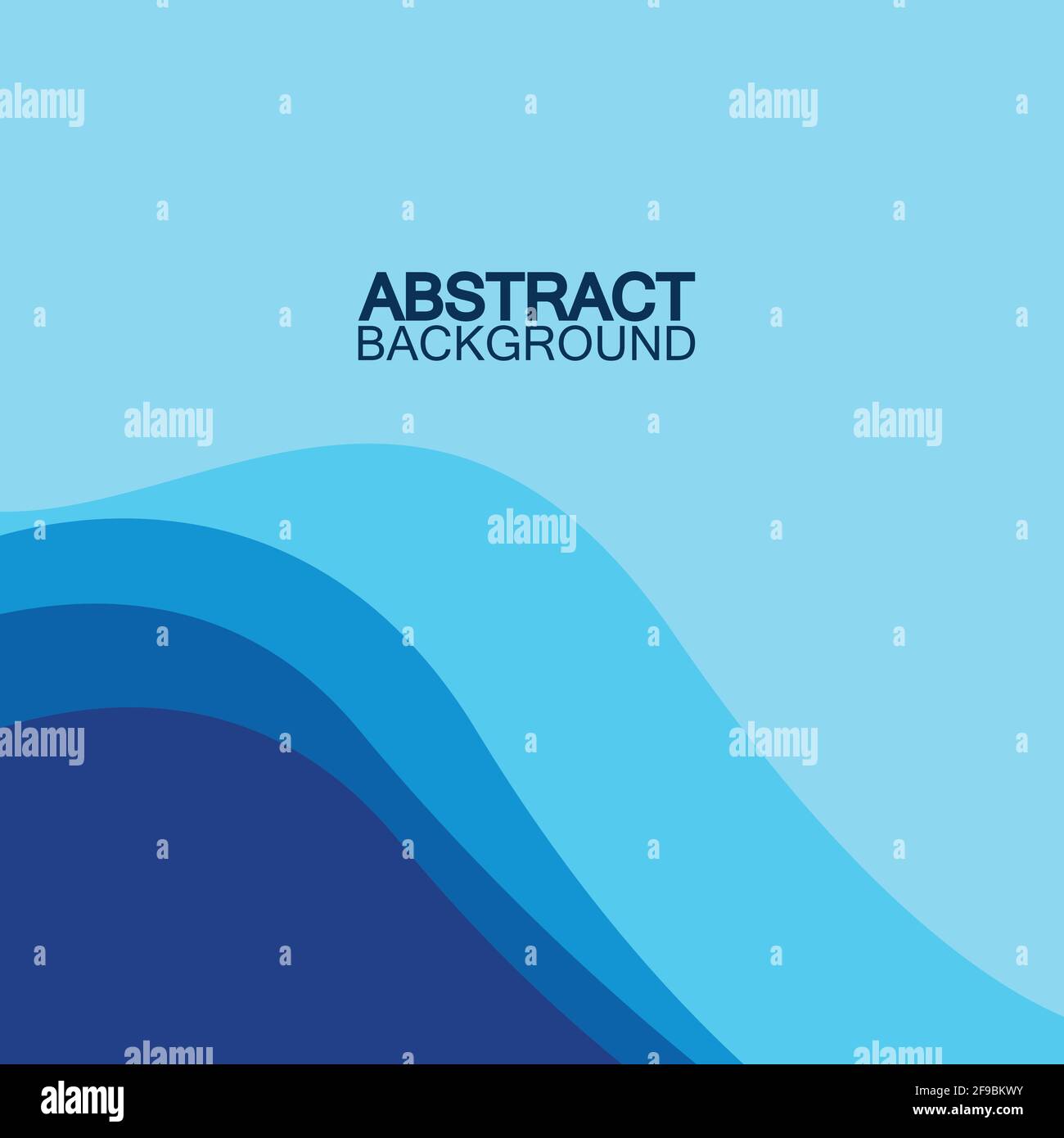 Blue wave vector abstract background flat design stock illustration ...