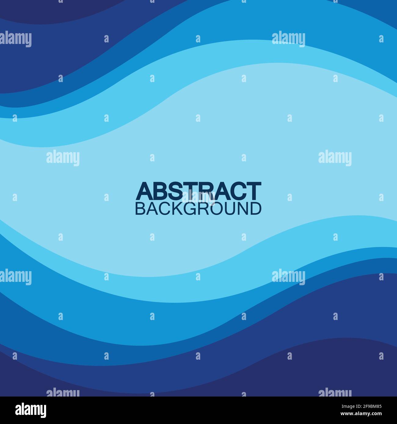 Blue wave vector abstract background flat design stock illustration Stock Vector
