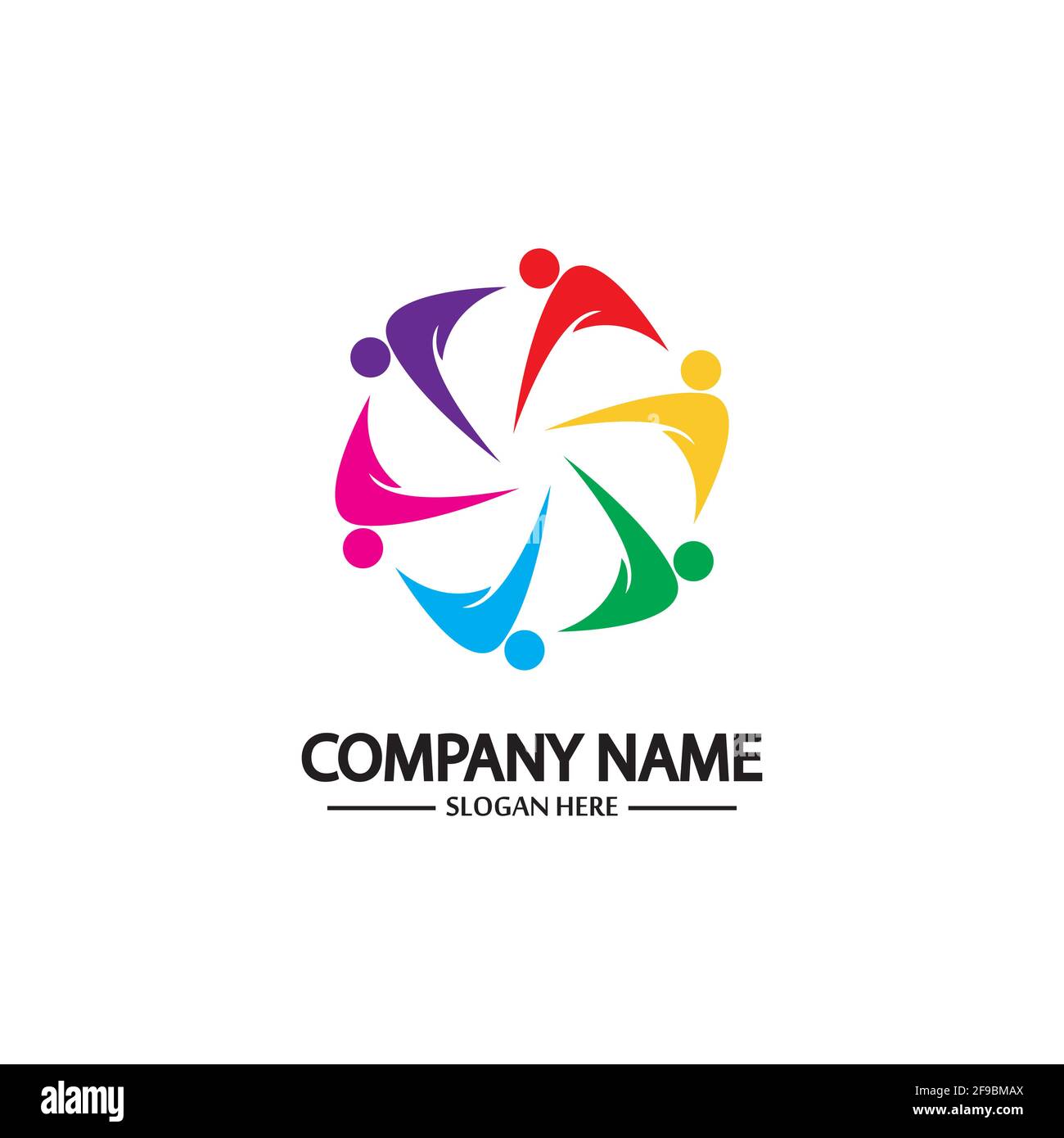 Community, network and social icon design template Stock Vector Image ...