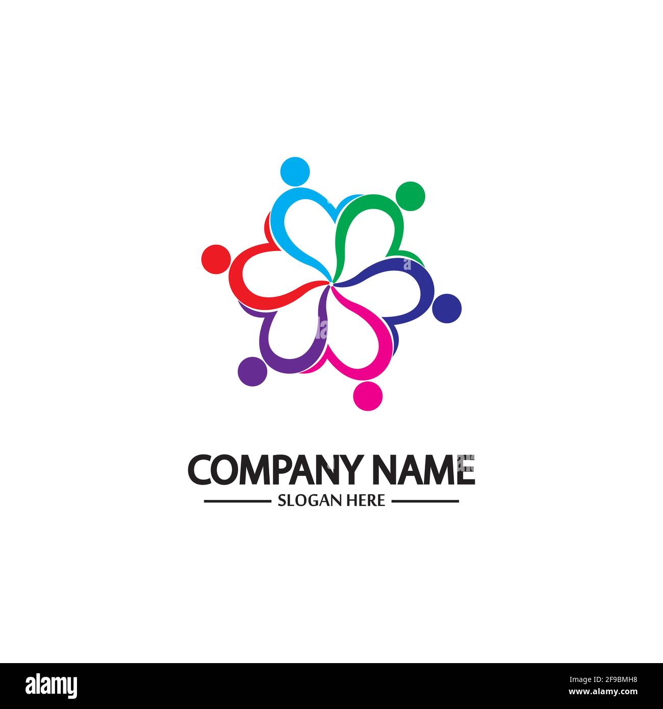 Community, network and social icon design template Stock Vector Image ...