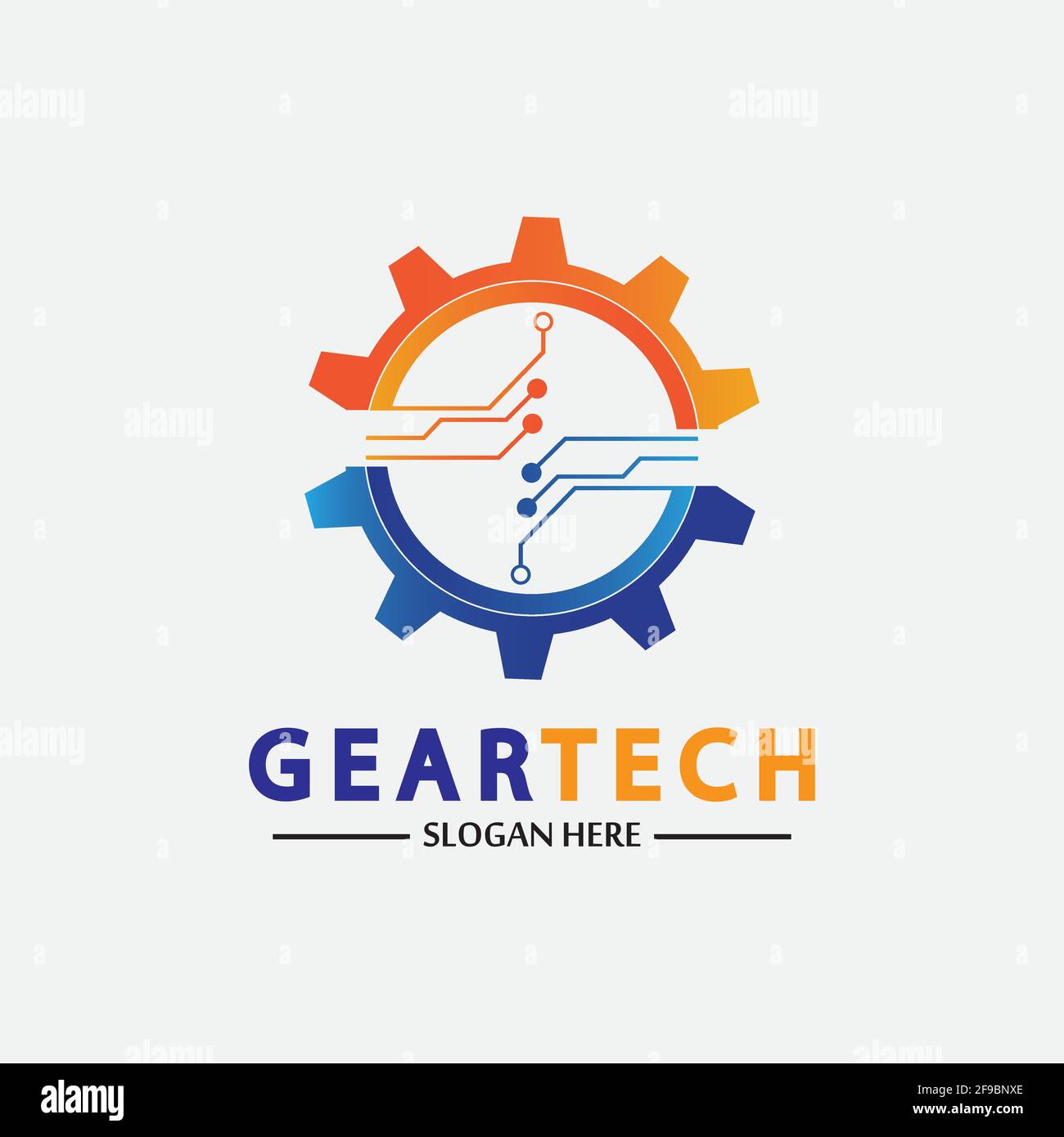 Tech gear logo vector design template. Technology Logo Template Design ...