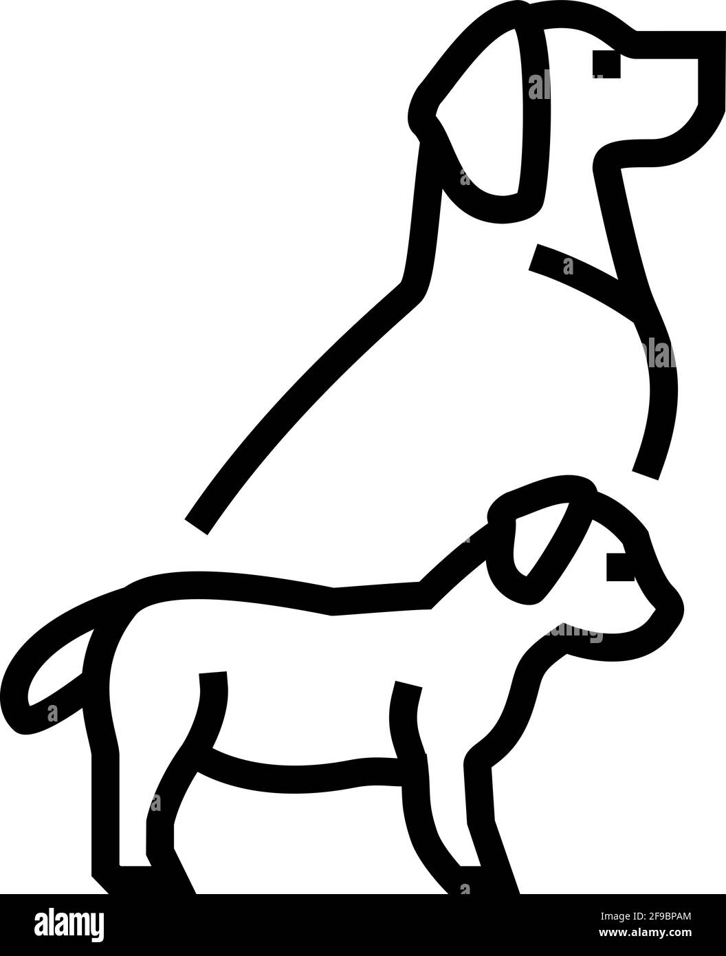 puppy and dog line icon vector illustration Stock Vector Image & Art ...