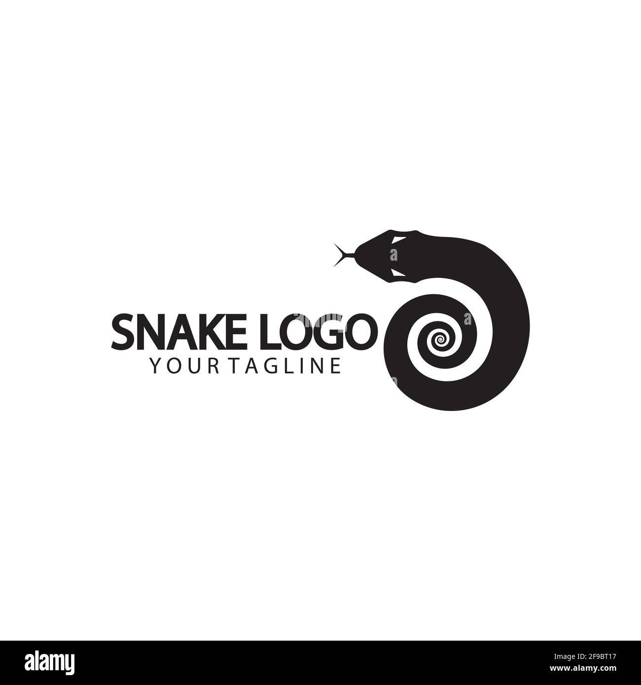 Snake logo template design. Vector illustration Stock Vector Image