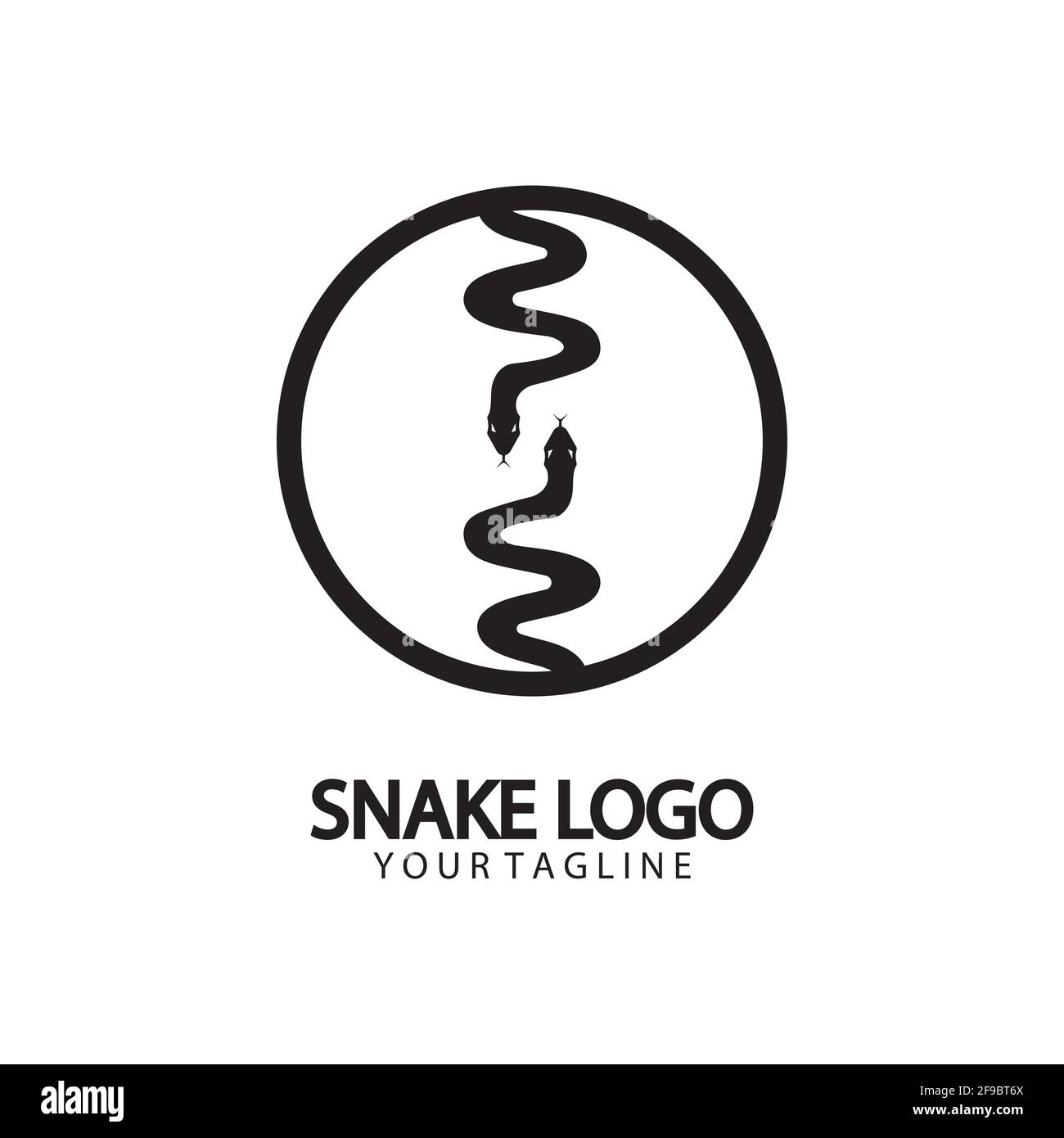 Snake logo template design. Vector illustration Stock Vector Image