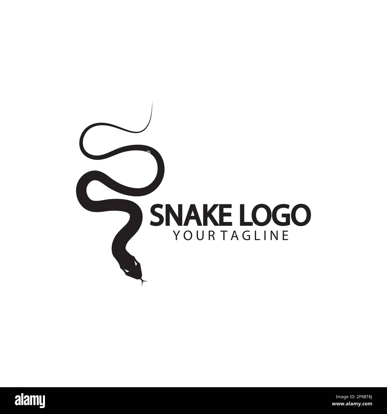 Snake logo template design. Vector illustration Stock Vector Image
